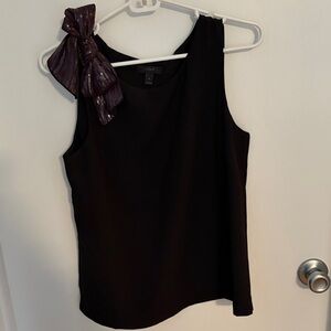 J. Crew Black Tank Top with Purple Detail